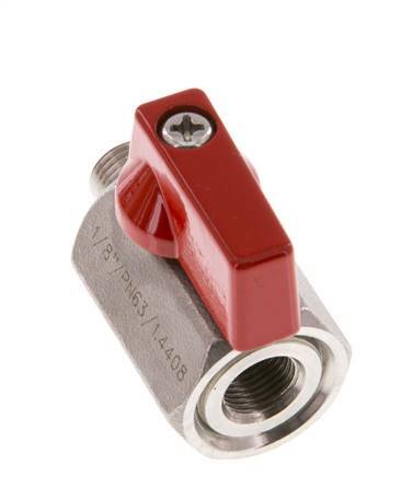 Mâle vers femelle G 1/8 pouce 2 voies mini vanne à bille en acier inoxydable 63 Bar