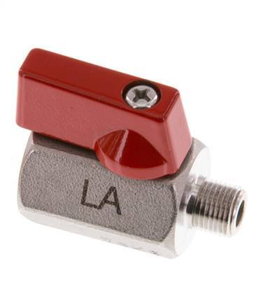 Mâle vers femelle G 1/8 pouce 2 voies mini vanne à bille en acier inoxydable 63 Bar