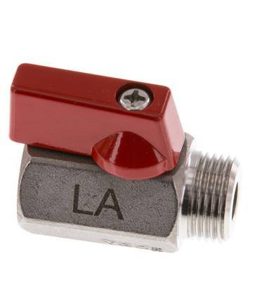 Mâle vers femelle G 3/8 pouce 2 voies mini vanne à bille en acier inoxydable 63 Bar