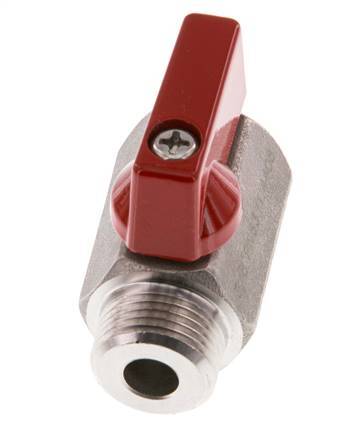 Mâle vers femelle G 3/8 pouce 2 voies mini vanne à bille en acier inoxydable 63 Bar