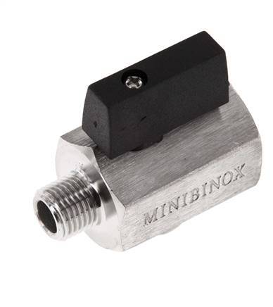 Male To Female G 1/4 inch 2-Way Stainless Steel Mini Ball Valve 25 Bar