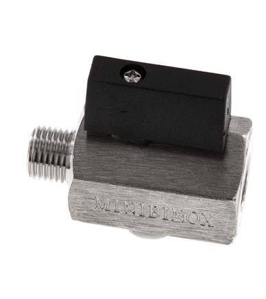 Mâle vers femelle G 1/4 pouce 2 voies mini vanne à bille en acier inoxydable 25 Bar