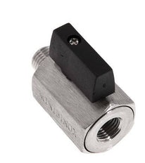 Mâle vers femelle G 1/4 pouce 2 voies mini vanne à bille en acier inoxydable 25 Bar