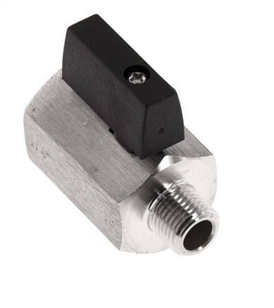 Mâle vers femelle G 1/4 pouce 2 voies mini vanne à bille en acier inoxydable 25 Bar