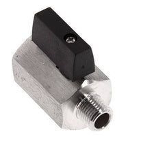 Mâle vers femelle G 1/4 pouce 2 voies mini vanne à bille en acier inoxydable 25 Bar