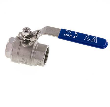 Vanne à bille à 2 voies G1-1/4'' Acier inoxydable PTFE 63 bar - BL2SM