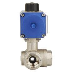 G1-1/2'' 3-Way T-port Brass Pneumatic Ball Valve Double Acting - BL3BA