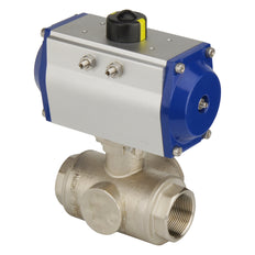 G2'' Vanne À Boule Pneumatique À 3 Voies En Laiton À Double Effet - BL3BA