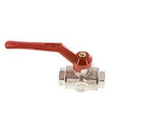 G3/4'' 3-way L-port Ball Valve Brass PTFE/NBR 50 bar - BL3BM