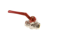 Vanne à boisseau spherique 3 voies en L G1'' en laiton PTFE/NBR 45 bar - BL3BM