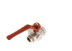 Robinet à boisseau spherique 3 voies en T G3/4'' laiton PTFE/NBR 50 bar - BL3BM