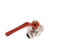 Vanne à bille 3 voies en T G1'' laiton PTFE/NBR 45 bar - BL3BM