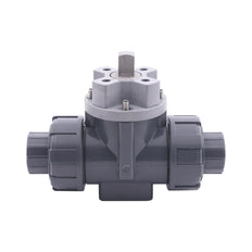 G 1-1/4 inch L-bore 3-Way PVC Ball Valve ISO-Top 10 bar PTFE/EPDM