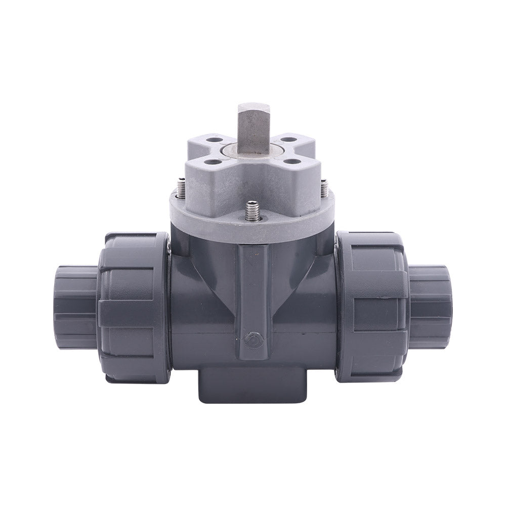 G2-1/2'' Vanne A Bille PVC 3 Voies Perçage En T ISO-Top F05 10 bar PTFE/EPDM