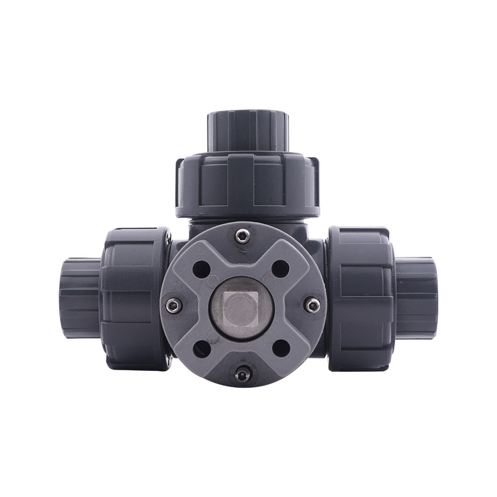 G2'' Vanne A Bille PVC 3 Voies Perçage En T ISO-Top F05 10 bar PTFE/EPDM
