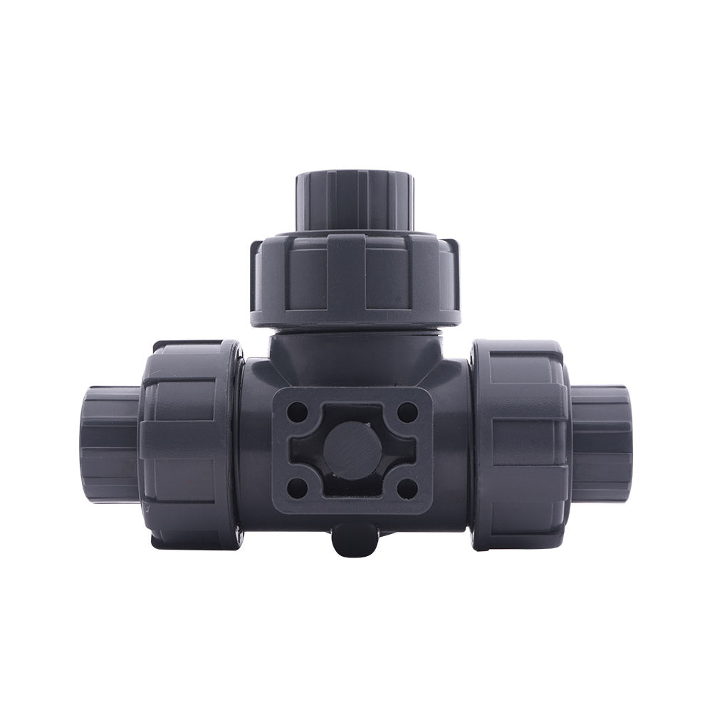 G2'' Vanne A Bille PVC 3 Voies Perçage En T ISO-Top F05 10 bar PTFE/EPDM