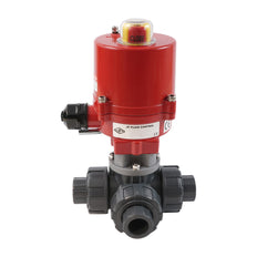 G 2 inch L-port 3-Way PVC Electric Ball Valve 12 V AC/DC PTFE/EPDM