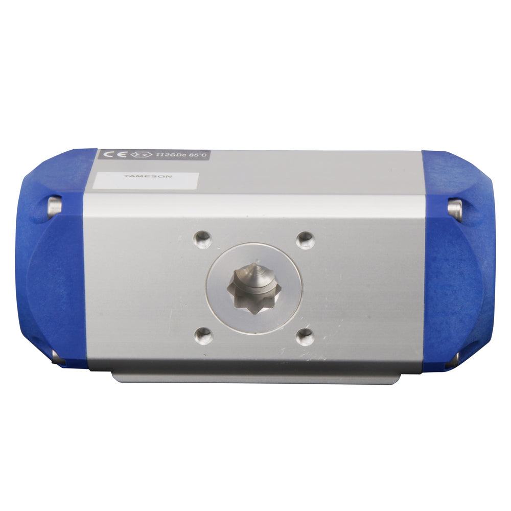 G1'' 3-Way T-port Pneumatic Ball Valve Stainless Steel Spring Closed - BL3SA