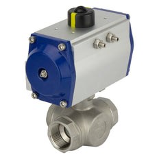 G2-1/2'' 3-Way T-port Stainless Steel Pneumatic Ball Valve Double Acting - BL3SA