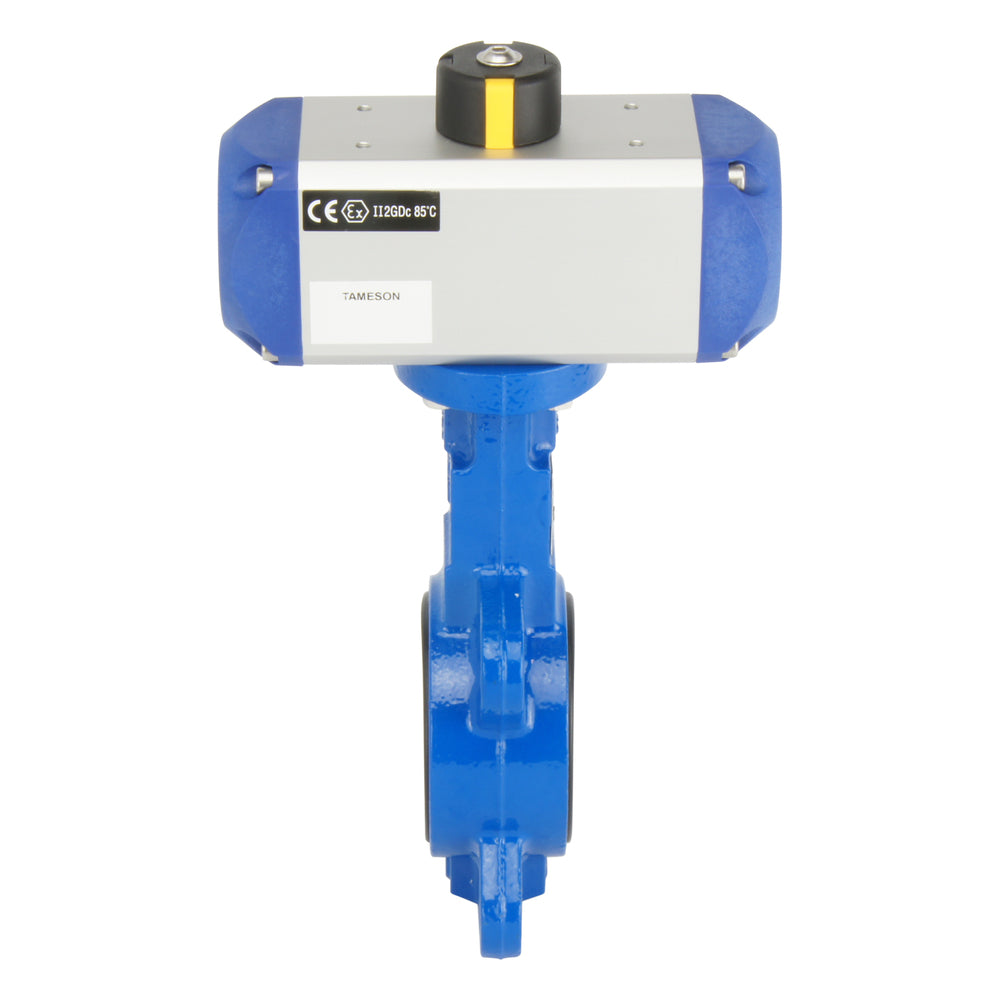 DN32 (1-1/4 inch) Wafer Pneumatic Butterfly Valve GG25-Stainless Steel-EPDM Double Acting - BFLW