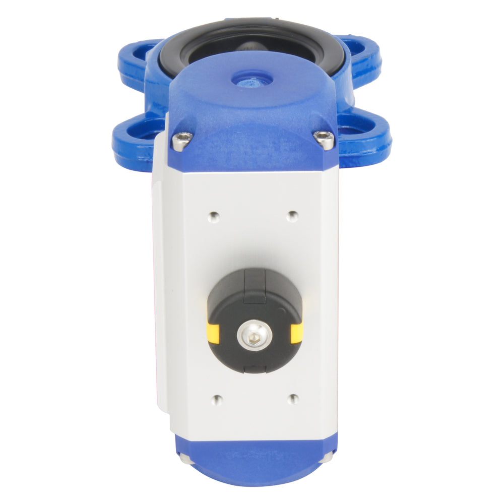DN80 (3 inch) Wafer Pneumatic Butterfly Valve GGG40-Stainless Steel-NBR Double Acting - BFLW