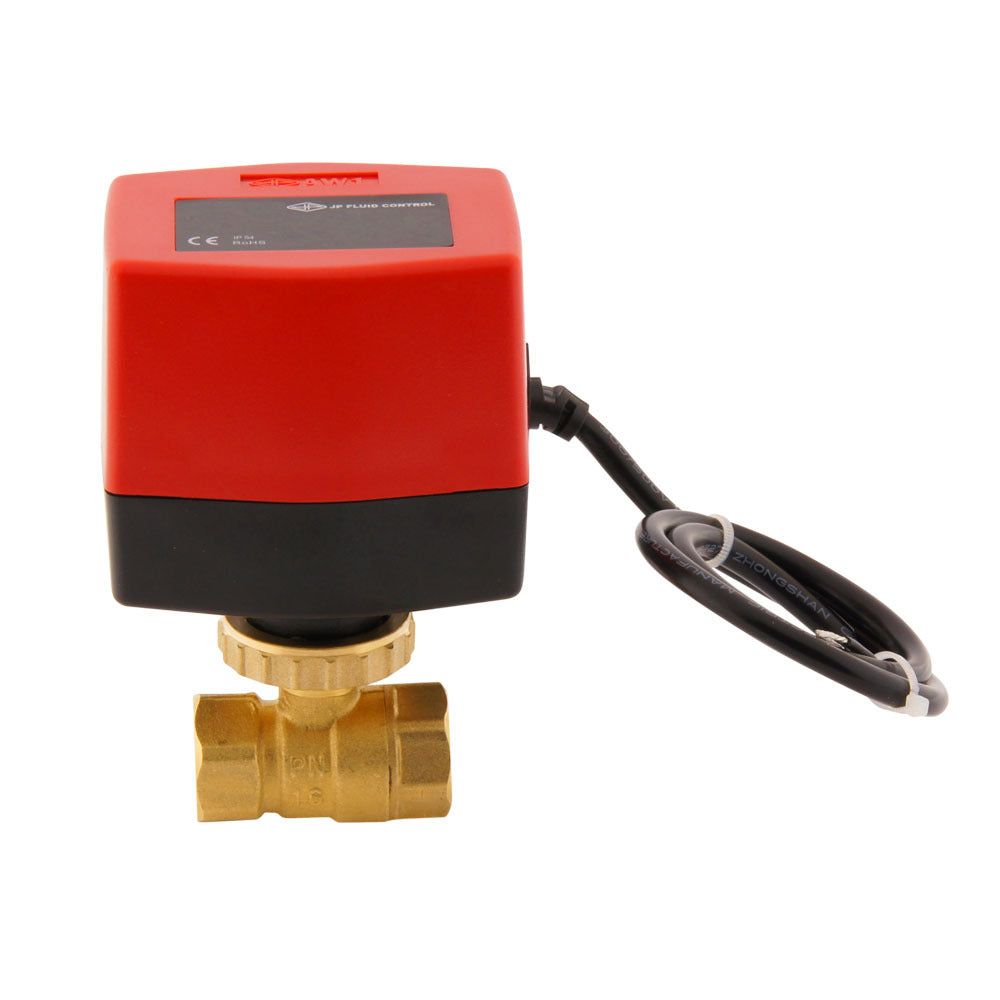 Vanne à bille electrique BW2 1/2'' 2 voies 24V AC 3 points