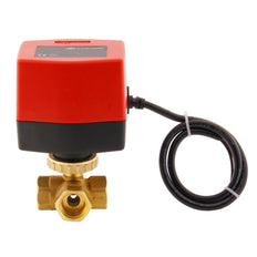 Vanne à bille electrique BW3 1/2'' 3 voies 120V AC relais