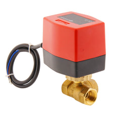 Vanne à bille electrique BW3 1/2'' 3 voies 24V DC relais