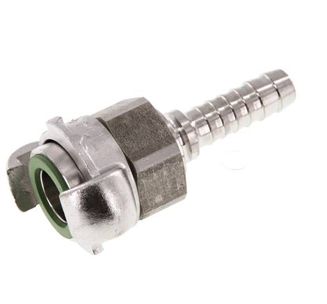 Acier inoxydable DN 10 DIN 3238 Coupleur à griffes 13 mm (1/2'') Hose Barb