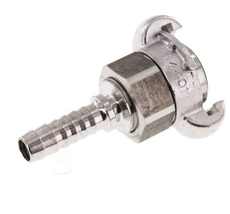 Acier inoxydable DN 10 DIN 3238 Coupleur à griffes 13 mm (1/2'') Hose Barb