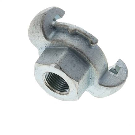 Fonte DN 15 DIN 3489 Accouplement à griffes Rp 3/8'' femelle