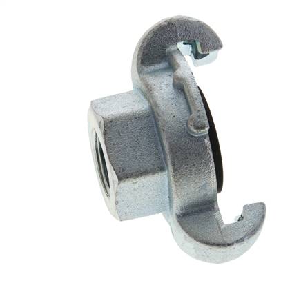 Fonte DN 15 DIN 3489 Accouplement à griffes Rp 3/8'' femelle