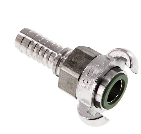 Acier inoxydable DN 15 DIN 3238 Coupleur à griffes 19 mm (3/4'') pour tuyau flexible