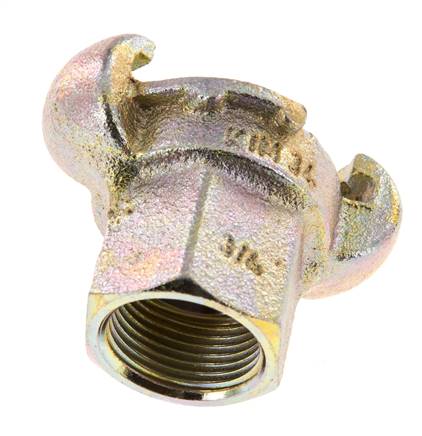 Fonte DN 17 DIN 3489 Accouplement à griffes Rp 3/4'' femelle