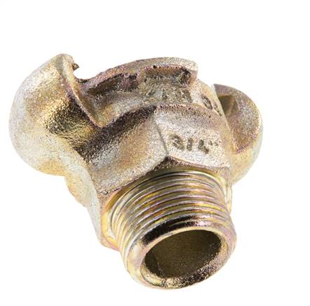 Fonte DN 17 DIN 3489 Accouplement à mâchoires tournantes G 3/4'' mâle