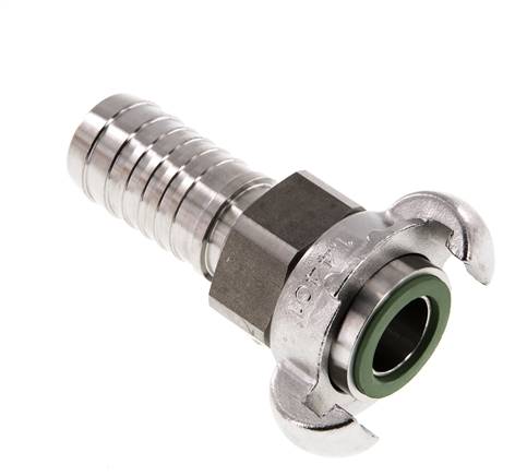 Acier inoxydable DN 18 DIN 3238 Coupleur à griffes 25 mm (1'') Hose Barb