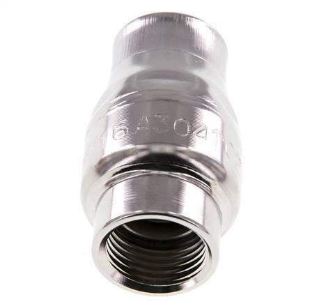 Clapet anti-retour G1/2'' en acier inoxydable 304 FKM (ressort leger) 0.03-16bar - CLIS3E