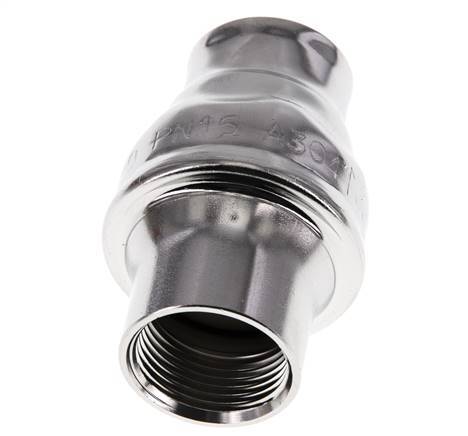 Clapet anti-retour G3/4'' en acier inoxydable 304 FKM (ressort leger) 0.03-16bar - CLIS3E