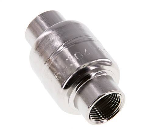 Clapet anti-retour G3/8'' en acier inoxydable 304 FKM (ressort leger) 0.03-16bar - CLIS3E