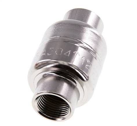 Clapet anti-retour G3/8'' en acier inoxydable 304 FKM (ressort leger) 0.03-16bar - CLIS3E