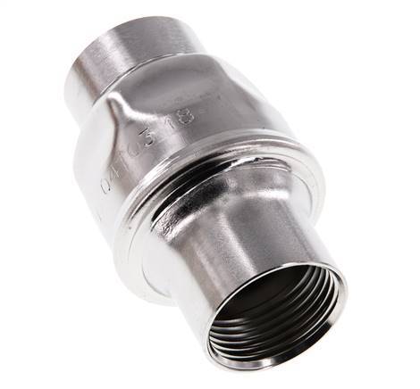Clapet anti-retour G1'' en acier inoxydable 304 FKM (ressort leger) 0.03-16bar - CLIS3E
