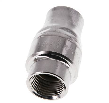 Clapet anti-retour G1/2'' en acier inoxydable 316 FKM (ressort leger) 0.03-16bar - CLIS4E