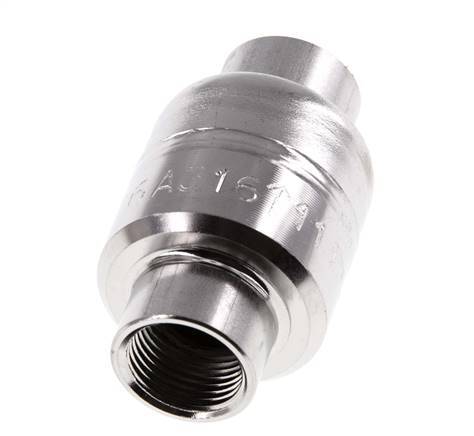 Clapet anti-retour G3/8'' en acier inoxydable 316 FKM (ressort leger) 0.03-16bar - CLIS4E
