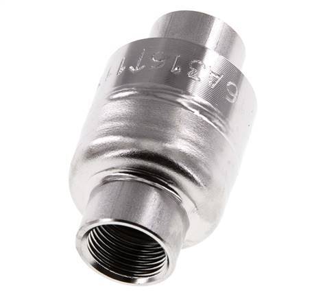 Clapet anti-retour G3/8'' en acier inoxydable 316 FKM (ressort leger) 0.03-16bar - CLIS4E