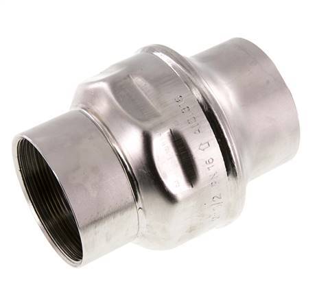 Clapet anti-retour G2-1/2'' en acier inoxydable 316 FKM (ressort leger) 0,03-16bar - CLIS4E