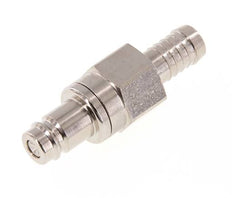 Laiton nickelé DN 10 Air Coupling Plug 10 mm Hose Pillar Double Shut-Off