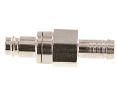 Laiton nickelé DN 10 Air Coupling Plug 10 mm Hose Pillar Double Shut-Off
