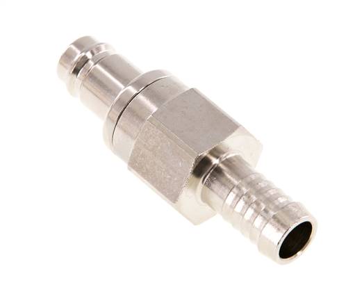 Laiton nickelé DN 10 Air Coupling Plug 10 mm Hose Pillar Double Shut-Off