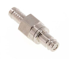 Laiton nickelé DN 10 Air Coupling Plug 10 mm Hose Pillar Double Shut-Off