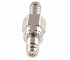 Laiton nickelé DN 10 Air Coupling Plug 10 mm Hose Pillar Double Shut-Off